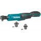 Makita DWR180Z Akkus racsnis kulcs 47,5 Nm, 800 U/min , 1/4" , 3/8" (18V) akku nélkül)