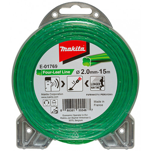 Makita E-01769 Négylevelű, zöld damil 2,0mm, 15m