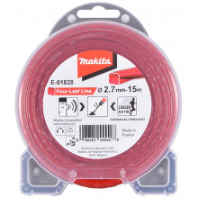 Makita E-01828 négylevelű damil, piros, 2,7mm x 15m