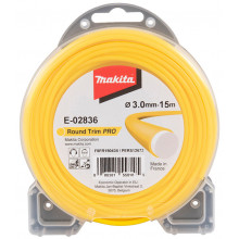 Makita E-02836 kerek damil, sárga, 3,0mm x 15m