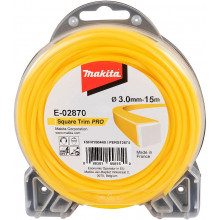 Makita E-02870 Szögletes damil 3,0mm x 15m, sárga