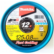 Makita E-10877-12 darabolótárcsa-készlet fémhez 125x0,8x22,23mm/12 db