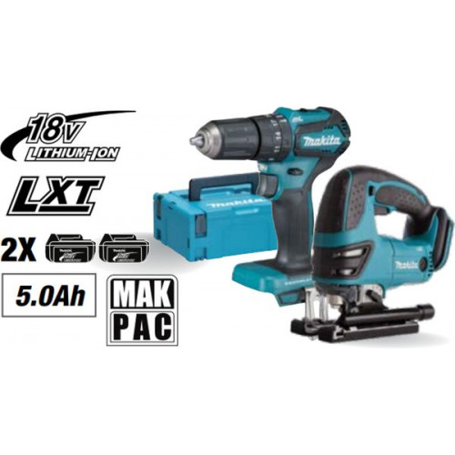 Makita HF2108-5 akkus ütvefúró- csavarbehajtó DHP483RTJ +DJV181Z akkus szúrófűrész