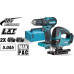 Makita HF2108-5 akkus ütvefúró- csavarbehajtó DHP483RTJ +DJV181Z akkus szúrófűrész