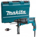 Makita HR2630X7 Fúró-vésőkalapács kofferben (800W/2,4J) + Gyorstokmány adapterrel
