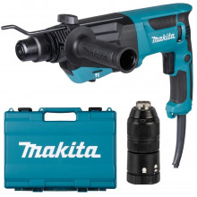 Makita HR2670FT Elektromos fúró-vésőkalapács SDS-Plus (800W/3,0J) kofferben
