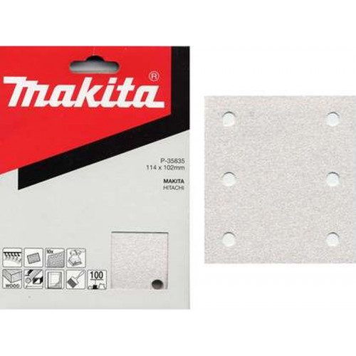 Makita P-35835 Tépőzáras csiszolópapír 114x102 mm/ K100/ 10db/ BO4561/54