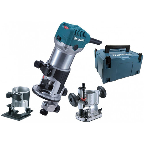 Makita RT0700CX2J kombinált felsőmaró szett, 700W, Makpac