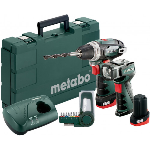 METABO POWERMAXX BS BASIC SET Akkus fúrócsavarozók 10.8V 2x2Ah Li-Ion 600080530
