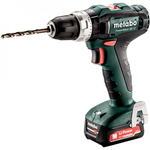 Metabo 601076500 POWERMAXX SB 12 Akkus ütvefúró-csavarbehajtó 12V 2x2Ah Li-Ion, MetaBOX