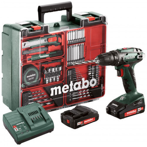 Metabo BS 18 SET Akkus fúró-csavarozó + Mobil műhely (18V/2X2Ah) 602207880