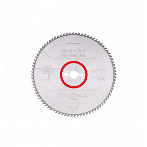 Metabo Precision Cut Wood Professional Körfűrészlap (315x30mm/Z84/WZ/10°) 628058000