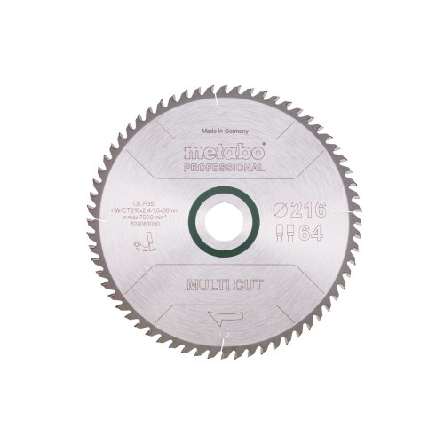 Metabo Multi Cut Professional HW/CT fűrészlap, 216x30,64 FZ/TZ 628063000