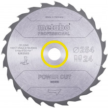 Metabo Precision Cut Wood Professional Körfűrészlap (254x30mm/Z24/WZ/20°) 628025000