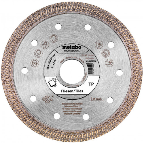 Metabo Diamond vágótárcsa 125x22,23mm, "TP", csempe "Professional" 628579000