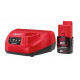 Milwaukee M12 NRG-201 Akkumulátor és töltő szett 4933451900