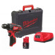 Milwaukee M12 BDD-201C Szuperkompakt fúrócsavarozó 1x2.0 Ah, Szerszámkoffer 4933479439