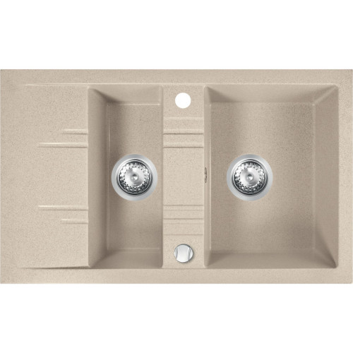 FERRO MEZZO II Medencés gránit mosogató, 790x480mm, homok DRGM3/48/79SA FERRO MEZZO II Medencés gránit mosogató, 790x480mm, homok DRGM3/48/79SA