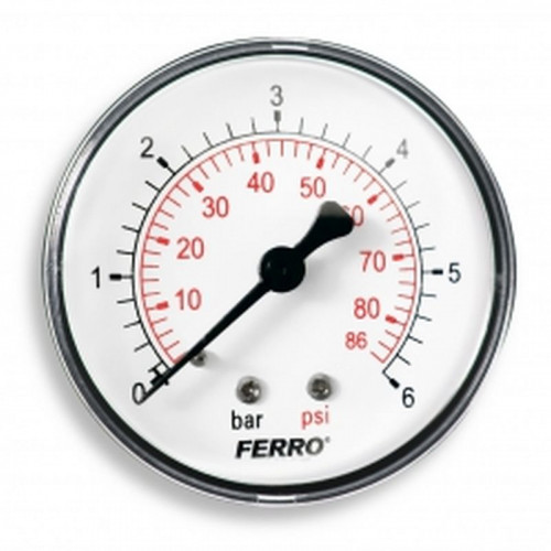 FERRO nyomásmérő, hátsó csatlakozású, 6 bar M6306A