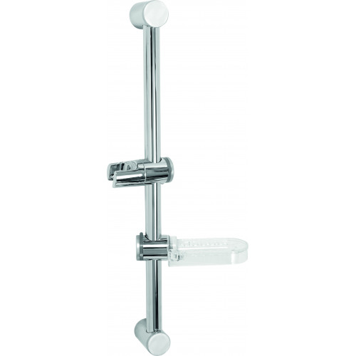 NOVASERVIS zuhanyrúd állítható zuhanytartóval és szappantartóval, króm RAIL4,0