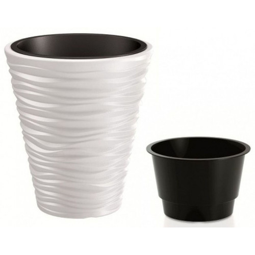 PROSPERPLAST SAND virágcserép, 18/37L, fehér DBSA400-S449 PROSPERPLAST SAND virágcserép, 18/37L, fehér DBSA400-S449