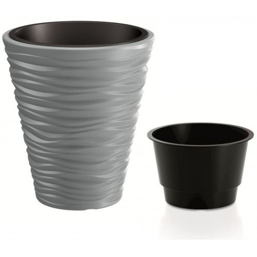 PROSPERPLAST SAND virágcserép, 8/13L, szürke DBSA300-405U PROSPERPLAST SAND virágcserép, 8/13L, szürke DBSA300-405U