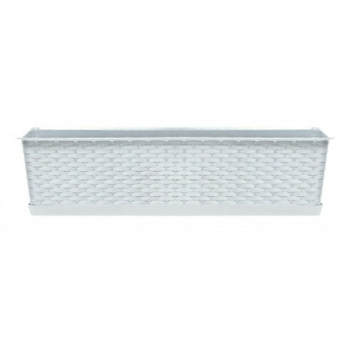 PROSPERPLAST RATOLLA CASE P virágláda alátéttel, 48,9 x 17,3 x 15 cm, fehér ISR500P-S449