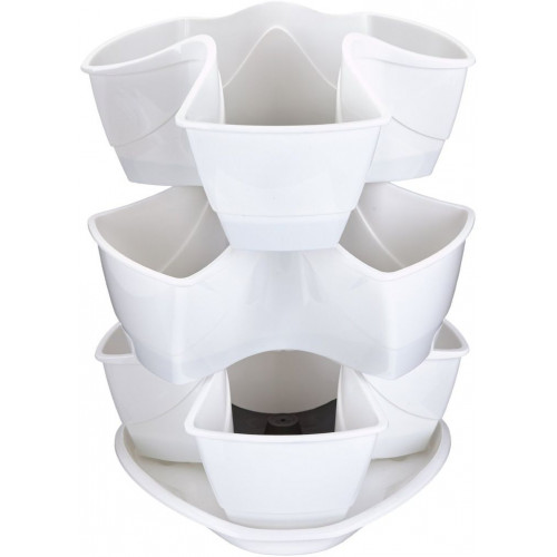 PROSPERPLAST COUBI konyhai virágcserép, 9L, fehér DKN3003-S449