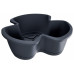 PROSPERPLAST RESPANA TRIO virágcserép, 3 x 15L, antracit DRET470S-S433