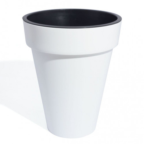 Prosperplast CUBE SLIM Virágcserép 27,6cm, 12l, fehér DCUS280