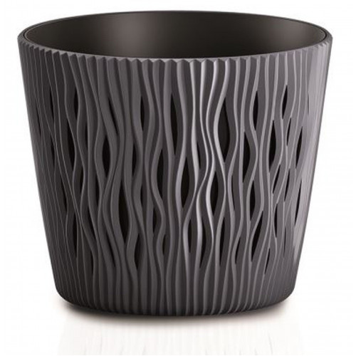 PROSPERPLAST SANDY ROUND virágcserép, 7,9L, antracit DSR260-S433 PROSPERPLAST SANDY ROUND virágcserép, 7,9L, antracit DSR260-S433