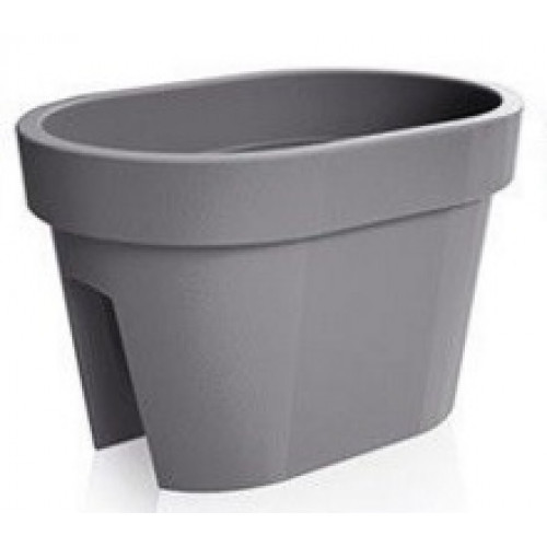 PROSPERPLAST LOFLY RAILING virágcserép, 12,3L, szürke DLOFR400-405U PROSPERPLAST LOFLY RAILING virágcserép, 12,3L, szürke DLOFR400-405U