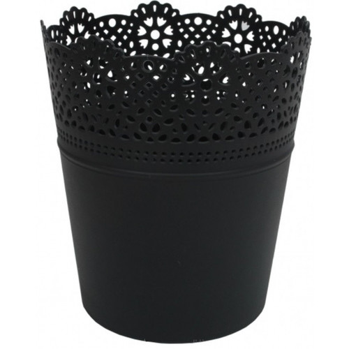 Prosperplast LACE csipke mintás kaspó, 16 cm fekete DLAC160 Prosperplast LACE csipke mintás kaspó, 16 cm fekete DLAC160