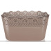 Prosperplast LACE csipkézett virágláda, 28,5 x 13,5 cm mokka szín DLAC285