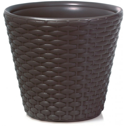 Prosperplast RATO Rattan kaspó 34,8x32,4cm antracit DBR350