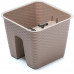 PROSPERPLAST RATOLLA RAILING SQUARE virágcserép, 8,5L, mokka DRLB280-7529U