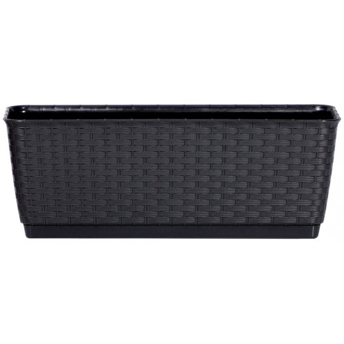 PROSPERPLAST RATOLLA P virágláda alátéttel, 38,6 x 15,4 x 14,2 cm, antracit DRL400P-S433 PROSPERPLAST RATOLLA P virágláda alátéttel, 38,6 x 15,4 x 14,2 cm, antracit DRL400P-S433
