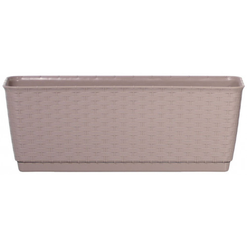PROSPERPLAST RATOLLA P virágláda alátéttel, 49,2 x 17,2 x 17,4 cm, mokka DRL500P-7529U PROSPERPLAST RATOLLA P virágláda alátéttel, 49,2 x 17,2 x 17,4 cm, mokka DRL500P-7529U