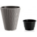 PROSPERPLAST SANDY virágcserép, 18/37L, szürke DBSP400-405U