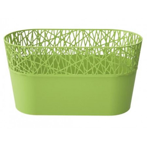 Prosperplast CITY csipkézett virágláda, 28,5 cm citromzöld színű DCIT285 Prosperplast CITY csipkézett virágláda, 28,5 cm citromzöld színű DCIT285