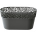 Prosperplast NATURO csipkézett virágláda, 27,5 cm grafit DNAT275