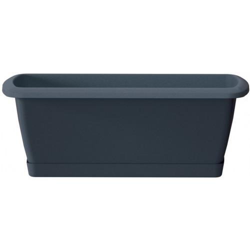 PROSPERPLAST RESPANA SET virágláda alátéttel, 88,5 x 18,4 x 14,5 cm, antracit ISE900P-S433