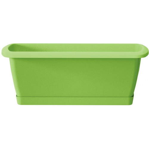 PROSPERPLAST RESPANA SET virágláda alátéttel, 59 x 18,4 x 14,5 cm, lime ISE600P-389U