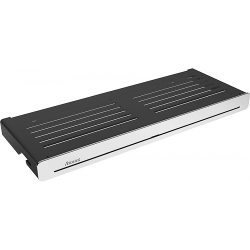 VÉGKIÁRUSÍTÁS RAVAK Slim S polc, 278 x 103 x 22 mm, fekete/króm X07P575