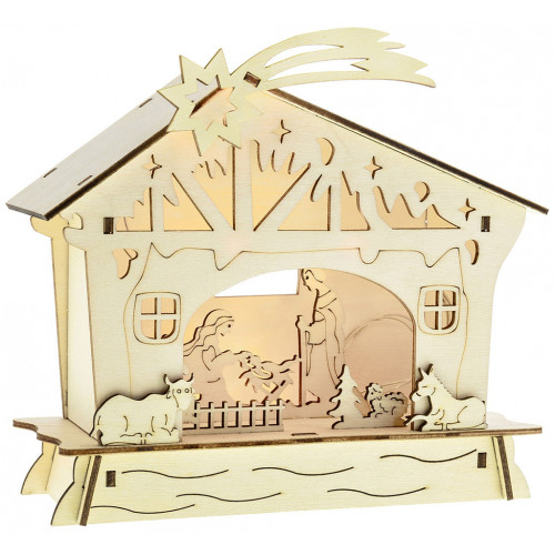 RETLUX RXL 345 karácsonyi fa dekoráció, jászol, meleg fehér, 4 LED 50003940