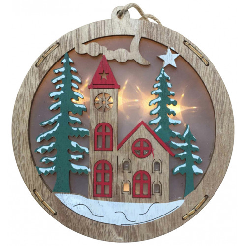 RETLUX RXL 332 karácsonyi fa 3D dekoráció, templom, meleg fehér, 5 LED 50003927