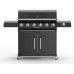 Riwall PRO RGG 61 EXL Prémium gázüzemű grillsütő, 24 kW, 6 + 1 gázégővel GB01A2401116B