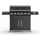 Riwall PRO RGG 61 EXL Prémium gázüzemű grillsütő, 24 kW, 6 + 1 gázégővel GB01A2401116B