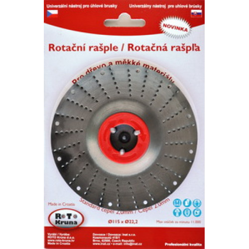 ROTO rotációs ráspoly, 125 x 22,2 mm, 2,0 mm-es standard pengével ROTO12520