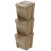 Prosperplast SORTIBOX ECO WOOD kosár hulladék szegregálásához, 3x25l, naturo IKWB25S3W